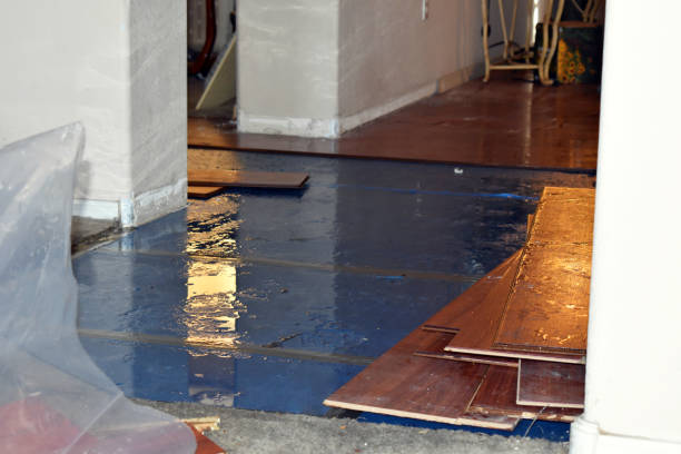 Professional Emergency Water Damage Restoration technician working in Kendleton, TX